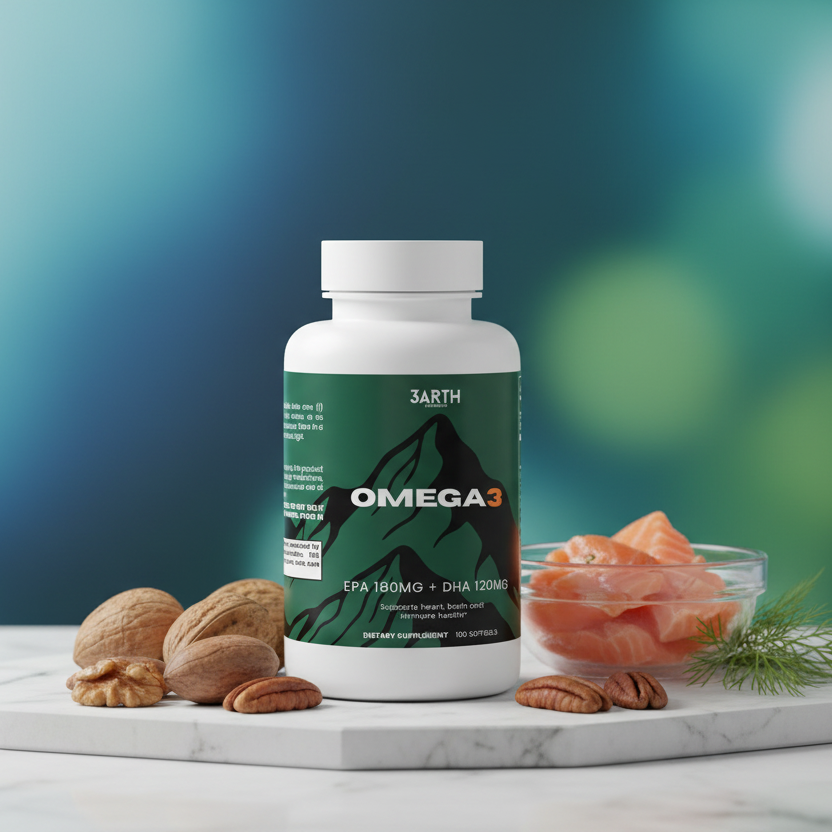Omega-3 EPA 180mg + DHA 120mg Mockup